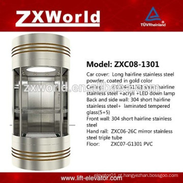 Vidro completo panorâmico elevador de passageiros ZXC08-1301